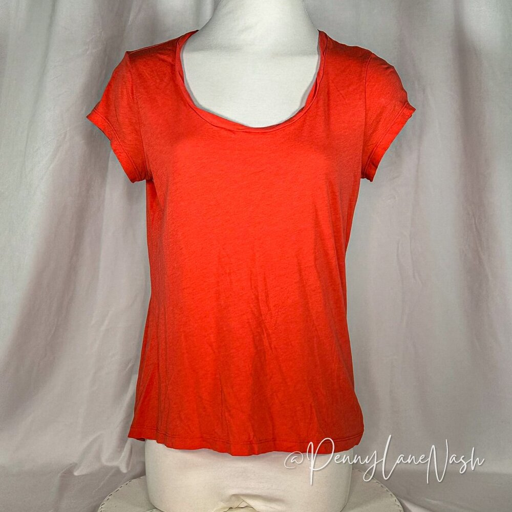 Paraphrase Pima Cotton Modal Short Sleeve Crew T-Shirt Orange